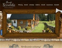 Tablet Screenshot of domki-goralskie.pl